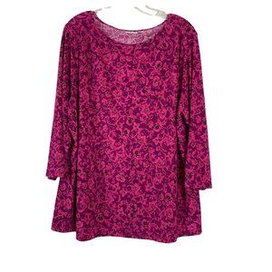 Croft & Barrow Women's Multi-Pink Blouse